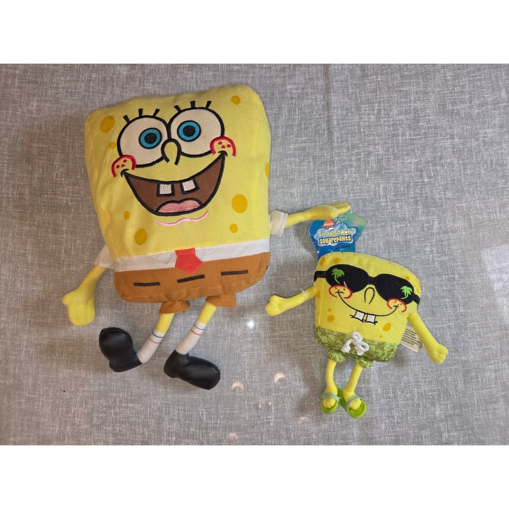 SpongeBob SquarePants Plush Bundle Classic & Summer Swim Trunks Nickelodeon Toy